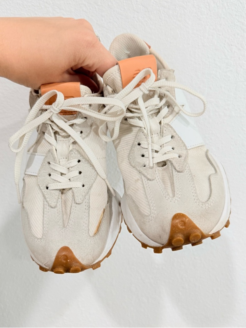 New Balance 327 Sneakers Sea Salt with Rust Oxide Women’s Size 7.5 - Picture 4 of 10